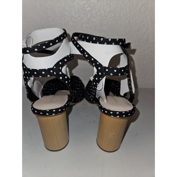New! Loeffler Randall Tatiana Heeled Sandal Size 10 Blue Polka Dots MSRP $279 - Picture 7 of 11